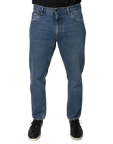 Dolce & Gabbana Blue Cotton Logo Men Loose Denim Jeans -   -  Dolce & Gabbana.